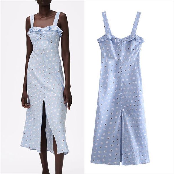 za summer fashion cotton women dress tube printed sling casual chic street party youth dresss, Black;gray
za summer fashion cotton women dress tube printed sling casual chic street party youth dresss, Black;gray