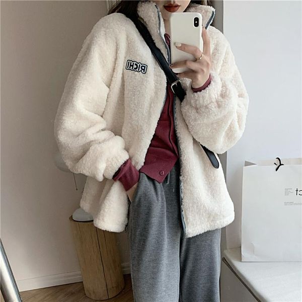 women's jackets cmaz 2021 autumn winter thick coats for women european and american fashion brand hip hop lamb wool sweatshirt an, Black;brown
women's jackets cmaz 2021 autumn winter thick coats for women european and american fashion brand hip hop lamb wool sweatshirt an, Black;brown
