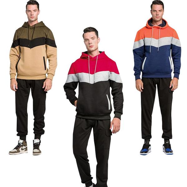 jogging clothing men's tracksuit hooded sweater set hoodie + pants spring and autumn casual sweatpants male sportswear sets, Black;red
jogging clothing men's tracksuit hooded sweater set hoodie + pants spring and autumn casual sweatpants male sportswear sets, Black;red
