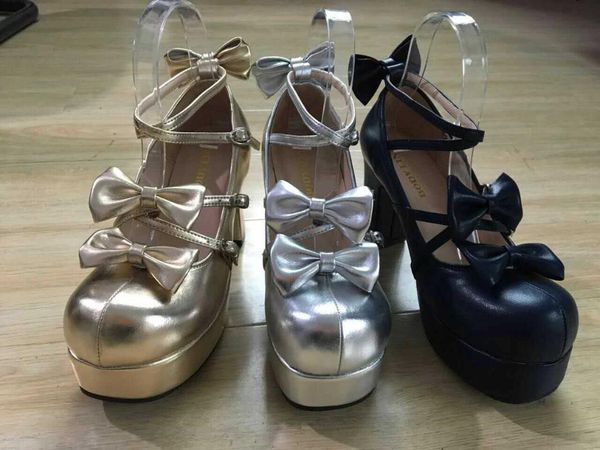 dress shoes japanese style women's girls high heels round toe pu leather lolita cosplay pumps bow-knot h5, Black
dress shoes japanese style women's girls high heels round toe pu leather lolita cosplay pumps bow-knot h5, Black