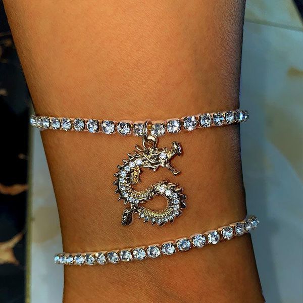 anklets aguademar gold silver color link dragon charms tennis anklet rhinestone jewelry for women pendant foot chain bracelet, Red;blue
anklets aguademar gold silver color link dragon charms tennis anklet rhinestone jewelry for women pendant foot chain bracelet, Red;blue