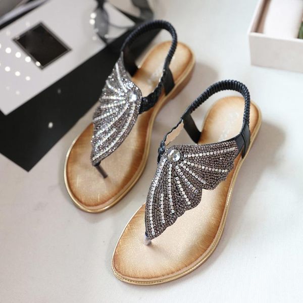 woman sandals 2021 fashion crystal butterfly women flip flops shoes ladies casual elastic band beach, Black
woman sandals 2021 fashion crystal butterfly women flip flops shoes ladies casual elastic band beach, Black