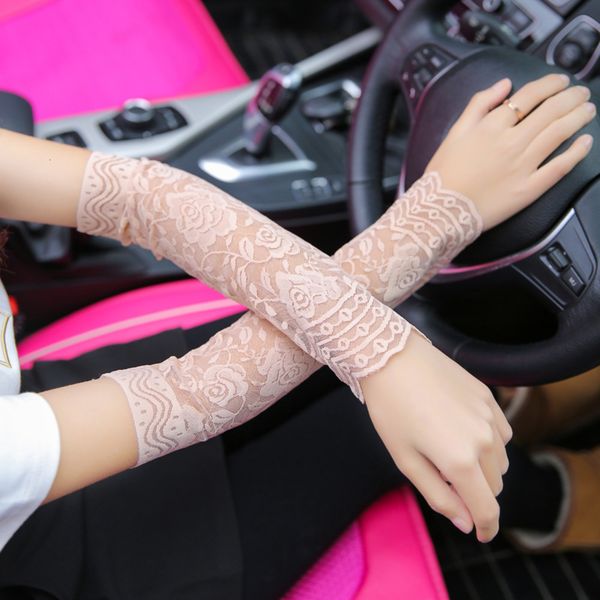 gloves women' summer thin long lace sleeve spring protective arm driving false, Blue;gray
gloves women' summer thin long lace sleeve spring protective arm driving false, Blue;gray