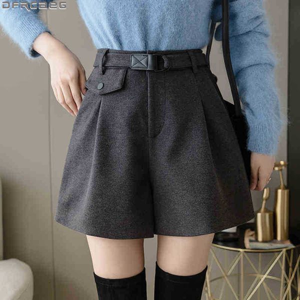 women's shorts woolen thick winter women casual streetwear loose wide leg short femme with belt high waist black grey br ajd8, White;black
women's shorts woolen thick winter women casual streetwear loose wide leg short femme with belt high waist black grey br ajd8, White;black