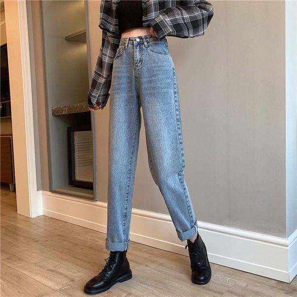 women's jeans cmaz 2021 woman high waist wide leg loose female denim streetwear vintage fashion straight pants, Blue
women's jeans cmaz 2021 woman high waist wide leg loose female denim streetwear vintage fashion straight pants, Blue