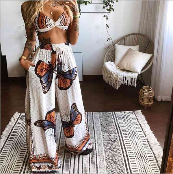 women boho outfits summer lady bohemian butterfly printed pattern loose palazzo long pants 2pcs set plus size xxl, White
women boho outfits summer lady bohemian butterfly printed pattern loose palazzo long pants 2pcs set plus size xxl, White