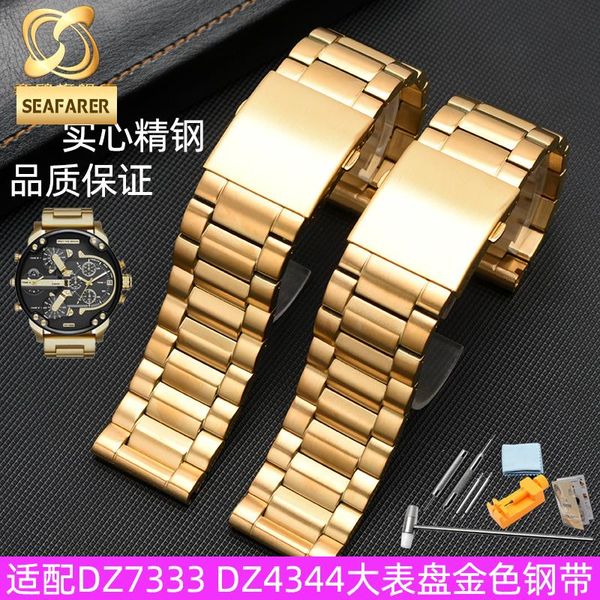 watch bands band for dz7333 dz4344 solid stainless steel strap men's large dial golden accessories 26 28mm, Black;brown
watch bands band for dz7333 dz4344 solid stainless steel strap men's large dial golden accessories 26 28mm, Black;brown