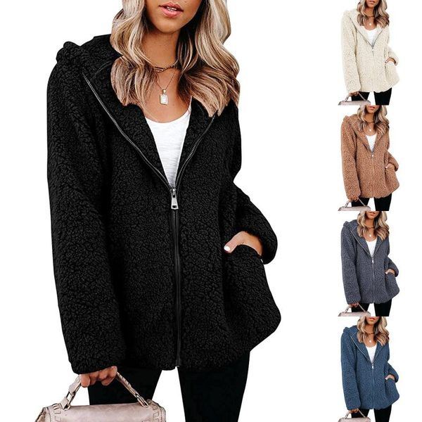 women's jackets womens fleece sherpa jacket long sleeve zip up warm winter women outwear faux shearling shaggy oversized coat with pock, Black;brown
women's jackets womens fleece sherpa jacket long sleeve zip up warm winter women outwear faux shearling shaggy oversized coat with pock, Black;brown