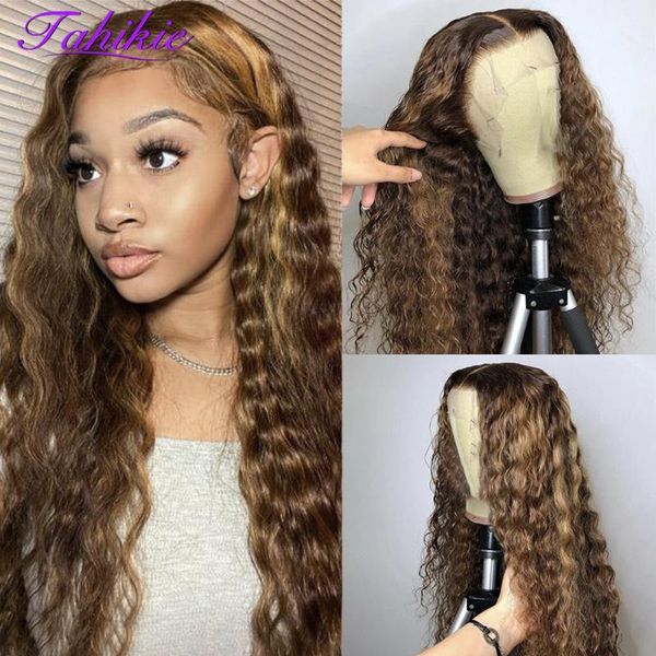 lace wigs tahikie highlight wig human hair for black women 30 inch deep wave frontal brazilian t part closure remy, Black;brown
lace wigs tahikie highlight wig human hair for black women 30 inch deep wave frontal brazilian t part closure remy, Black;brown