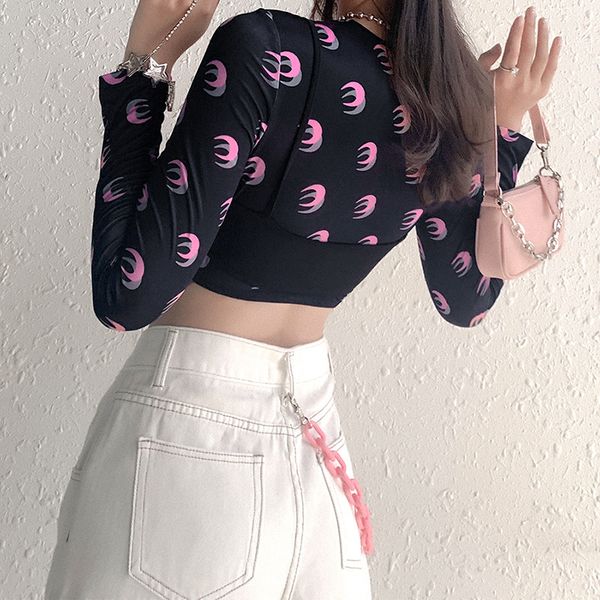 Streetwear Moon Print Autumn Slim 2 Piece Set Women Slim Long Sleeve O-Neck Crop Top And Sexy Solid Color Tank Top Set, White
Streetwear Moon Print Autumn Slim 2 Piece Set Women Slim Long Sleeve O-Neck Crop Top And Sexy Solid Color Tank Top Set, White