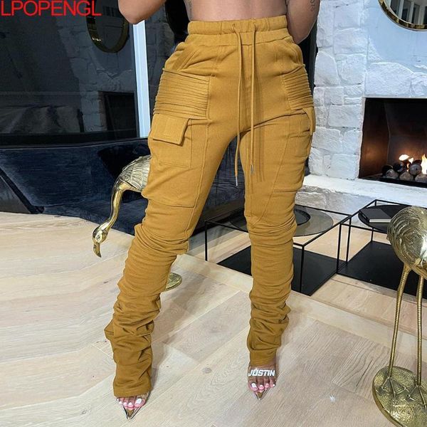 women's pants & capris 2021 stacked sweatpants fall winter fashion clothes high waist joggers pocket cargo women streetwear lace up, Black;white
women's pants & capris 2021 stacked sweatpants fall winter fashion clothes high waist joggers pocket cargo women streetwear lace up, Black;white