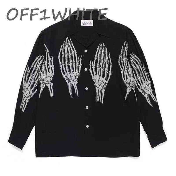 fashiondemon correct version wacko maria 20aw skeleton ghost hand ghost claw hawaiian men's and women's long sleeve shirt, White;black
fashiondemon correct version wacko maria 20aw skeleton ghost hand ghost claw hawaiian men's and women's long sleeve shirt, White;black