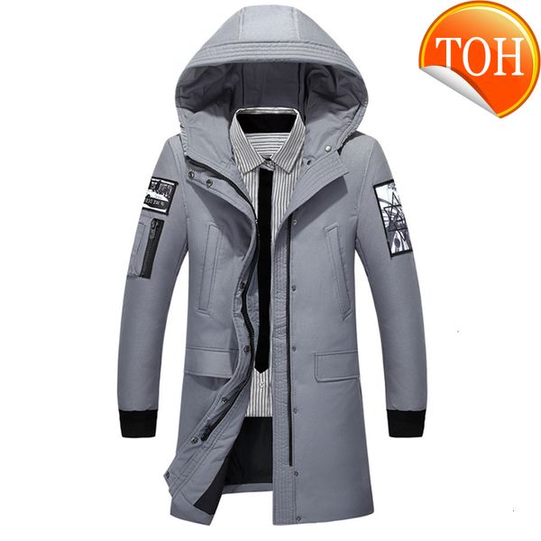 men white duck down winter x-long section casual thickening warm youth 's hooded coat new jacket, Black
men white duck down winter x-long section casual thickening warm youth 's hooded coat new jacket, Black