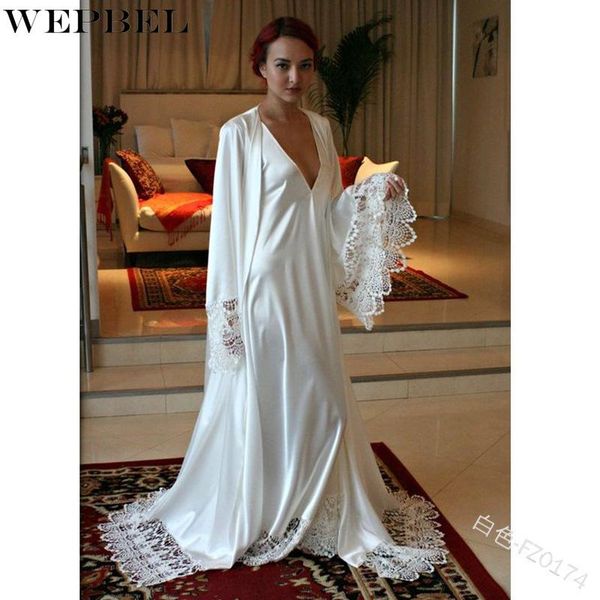 women's sleepwear wepbel casual solid color loose pajamas set summer v-neck lace stitching dress + long sleeve cardigan robe coat, Black;red
women's sleepwear wepbel casual solid color loose pajamas set summer v-neck lace stitching dress + long sleeve cardigan robe coat, Black;red