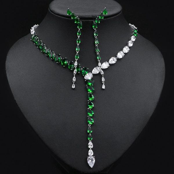 earrings & necklace zlxgirl jewelry green cubic zircon snake with earring sets for women wedding gifts bridal bijoux, Silver
earrings & necklace zlxgirl jewelry green cubic zircon snake with earring sets for women wedding gifts bridal bijoux, Silver