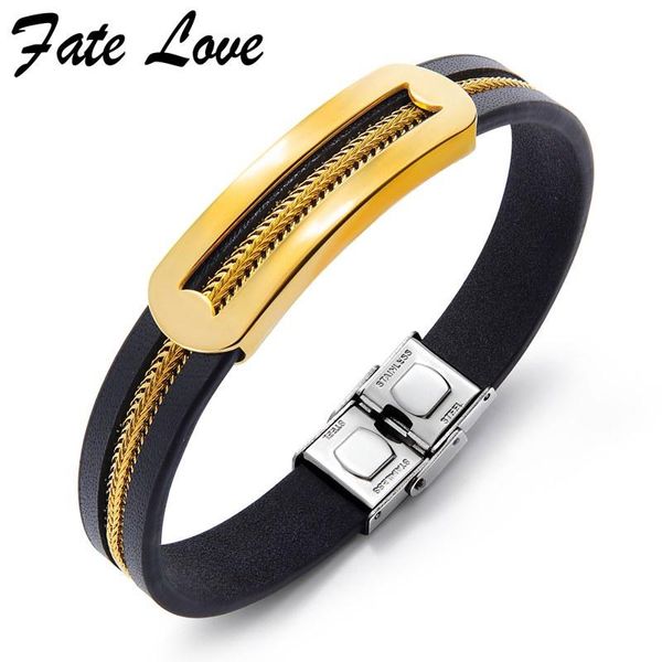 charm bracelets classic mens leather stainless steel luxury jewellery pulseira masculina hipster bracelet men jewelry bangles, Golden;silver
charm bracelets classic mens leather stainless steel luxury jewellery pulseira masculina hipster bracelet men jewelry bangles, Golden;silver
