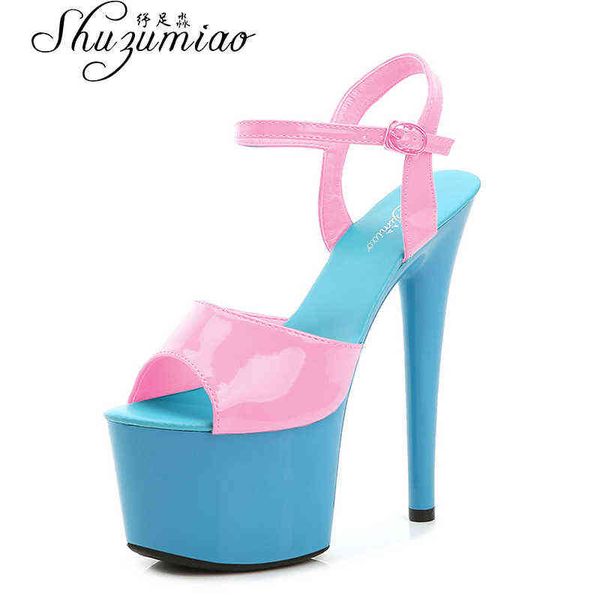 sandals stripper heels women shoes summer platform high thin-heeled 17cm mixed colors waterproof wedding shoe 220121, Black
sandals stripper heels women shoes summer platform high thin-heeled 17cm mixed colors waterproof wedding shoe 220121, Black