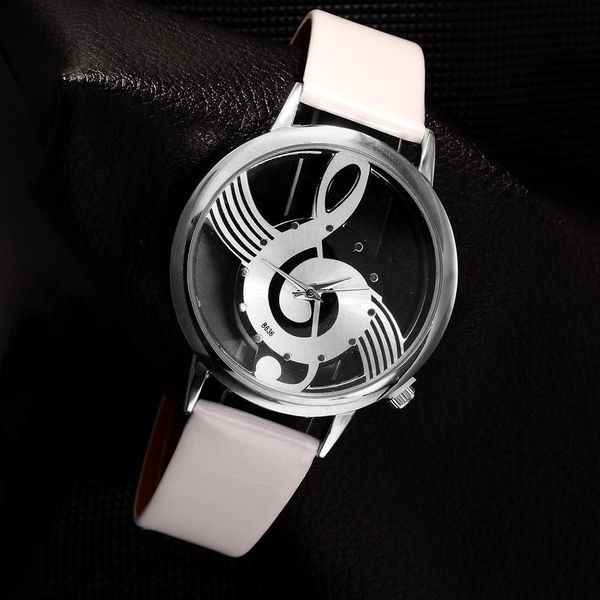 wristwatches selling clock music shape watch round dial elegant white leather casual women fashion wristwatch drop, Slivery;brown 
wristwatches selling clock music shape watch round dial elegant white leather casual women fashion wristwatch drop, Slivery;brown