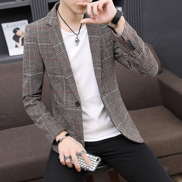men's suits & blazers blazer 2021 spring brand fashion grid suit casual slim fit korean style mens jacket plus size, White;black
men's suits & blazers blazer 2021 spring brand fashion grid suit casual slim fit korean style mens jacket plus size, White;black