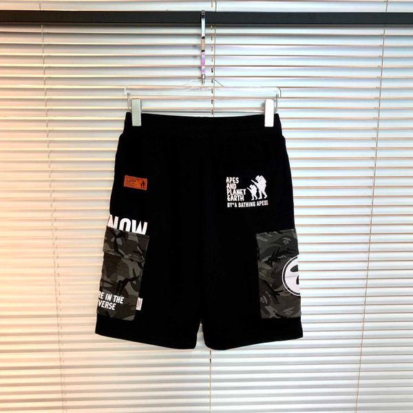 ape head shorts fashion men designer clothing cotton terry summer comfortable casual tooling color matching camouflage pants, White;black
ape head shorts fashion men designer clothing cotton terry summer comfortable casual tooling color matching camouflage pants, White;black