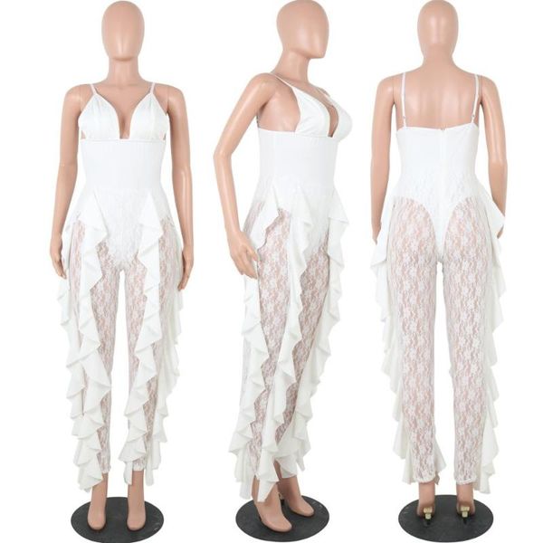 women's jumpsuits & rompers style v neck lace jumpsuit strappy skinny romper women elegant combinaison femme, Black;white
women's jumpsuits & rompers style v neck lace jumpsuit strappy skinny romper women elegant combinaison femme, Black;white