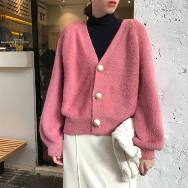 2021 new v-neck autumn female cardigan lantern sleeve with buttons woman knitted sweater vintage style ladies soft cardigans outwear f10u, White;black
2021 new v-neck autumn female cardigan lantern sleeve with buttons woman knitted sweater vintage style ladies soft cardigans outwear f10u, White;black