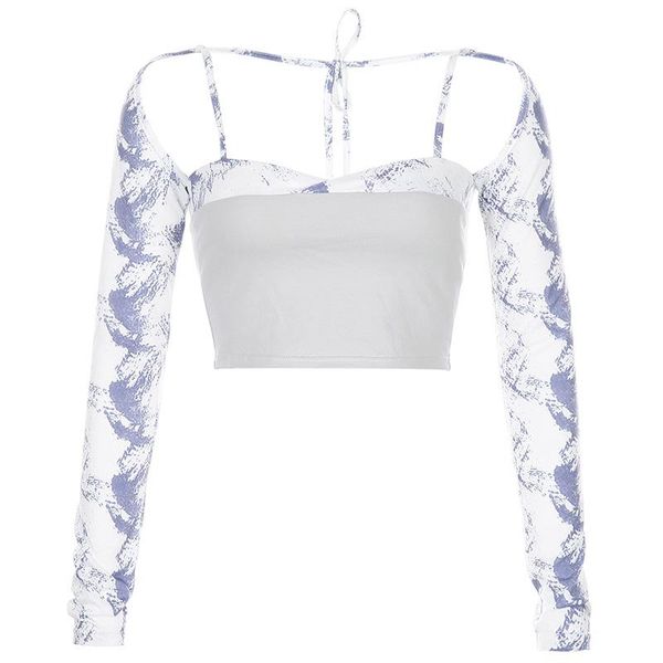 women's t-shirt autumn fashion stitching hollow halter lace long sleeve women, White
women's t-shirt autumn fashion stitching hollow halter lace long sleeve women, White