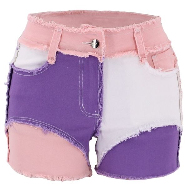 multicolor fashion mid-waist denim shorts new arrival tight stitching hairy jeans womens denim shorts, White;black
multicolor fashion mid-waist denim shorts new arrival tight stitching hairy jeans womens denim shorts, White;black