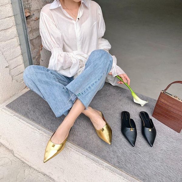 2021 women fashion flat slippers fashion pointed toe design shoes female muller shoes foot office casual slippers women, Black
2021 women fashion flat slippers fashion pointed toe design shoes female muller shoes foot office casual slippers women, Black