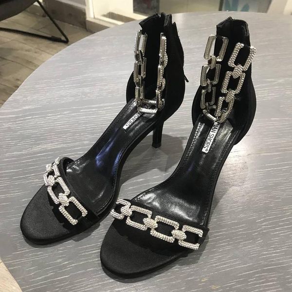 summer rhinestone sandals women stiletto high heels fashion open toe belt party wedding shoes women femmes chaussures, Black
summer rhinestone sandals women stiletto high heels fashion open toe belt party wedding shoes women femmes chaussures, Black