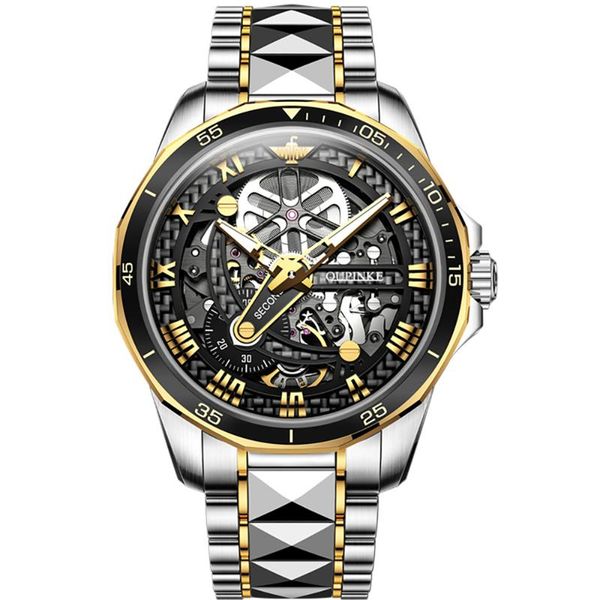 wristwatches oupinke men watch skeleton mechanical waterproof original automatic watches for man reloj hombre, Slivery;brown
wristwatches oupinke men watch skeleton mechanical waterproof original automatic watches for man reloj hombre, Slivery;brown