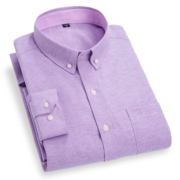 spring autumn men's long sleeve oxford shirts fashion solid color regular fit button-down collar social thick casual shirt 210626, White;black
spring autumn men's long sleeve oxford shirts fashion solid color regular fit button-down collar social thick casual shirt 210626, White;black