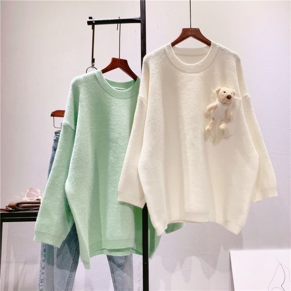 2021 new autumn o-neck long sleeve oversize warm sweater fashion winter casual women pullovers pull femme sqza, White;black
2021 new autumn o-neck long sleeve oversize warm sweater fashion winter casual women pullovers pull femme sqza, White;black