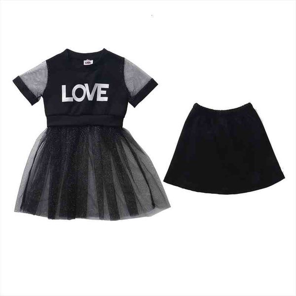 summer toddler baby girls outfits short sleeve love letter printed t-shirt dress black mesh skirt clothes, White
summer toddler baby girls outfits short sleeve love letter printed t-shirt dress black mesh skirt clothes, White