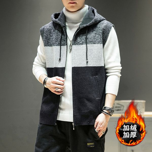 2021 new homens de malha inverno casual veludo quente colete retalhos capuz grosso coletes sem mangas masculino jaquetas roupas c7op, Black;white
2021 new homens de malha inverno casual veludo quente colete retalhos capuz grosso coletes sem mangas masculino jaquetas roupas c7op, Black;white