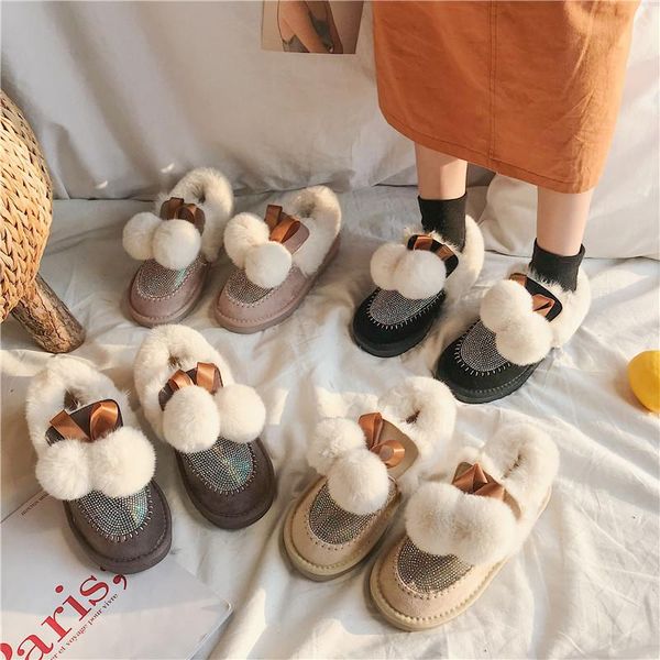 boots winter suede fur ball snow korean fashion warm non-slip comfortable platform women's, Black
boots winter suede fur ball snow korean fashion warm non-slip comfortable platform women's, Black