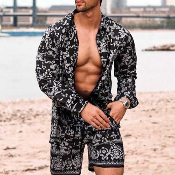 men's tracksuits hawaiian sets printing summer short sleeve shirt beach shorts set for men streetwear casual mens suit 2 pieces my463, Gray
men's tracksuits hawaiian sets printing summer short sleeve shirt beach shorts set for men streetwear casual mens suit 2 pieces my463, Gray