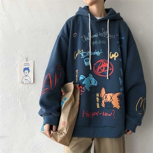 graffiti sweater men's hooded fashion brand spring and hip hop loose trend versatile autumn coat, Black
graffiti sweater men's hooded fashion brand spring and hip hop loose trend versatile autumn coat, Black