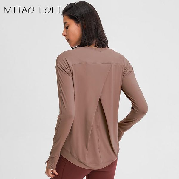 mitao loli loose fit sport training workout long sleeve shirts women lightweight anti-sweat yoga fitness shirts with thumb hole
mitao loli loose fit sport training workout long sleeve shirts women lightweight anti-sweat yoga fitness shirts with thumb hole