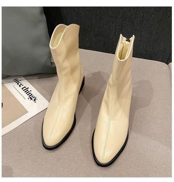 boots women's 2021 autumn and winter british style pointed thick heel back zipper, Black
boots women's 2021 autumn and winter british style pointed thick heel back zipper, Black