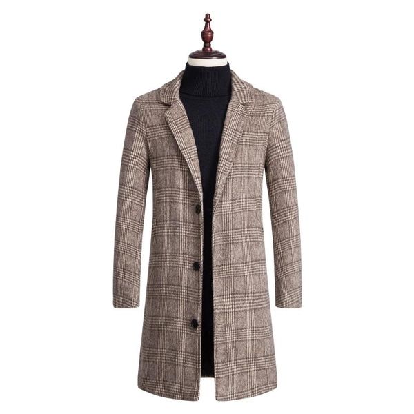 men's wool & blends luclesam winter men check blend overcoat mens fashion plaid print coat sobretudo masculino, Black
men's wool & blends luclesam winter men check blend overcoat mens fashion plaid print coat sobretudo masculino, Black