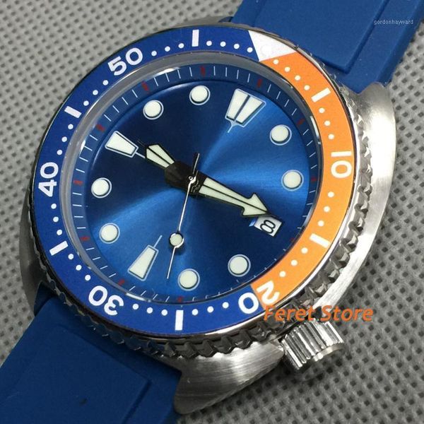 bliger 45mm silver case sapphire glass blue dial c3 luminous waterproof rubber strap nh35 movement men's automatic watch wristwatches, Slivery;brown
bliger 45mm silver case sapphire glass blue dial c3 luminous waterproof rubber strap nh35 movement men's automatic watch wristwatches, Slivery;brown