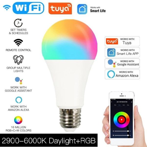 strings 14w wifi smart light bulb e27 rgbcw led dimmable lamp life/tuya app remote control work with alexa google home 220-240v
strings 14w wifi smart light bulb e27 rgbcw led dimmable lamp life/tuya app remote control work with alexa google home 220-240v