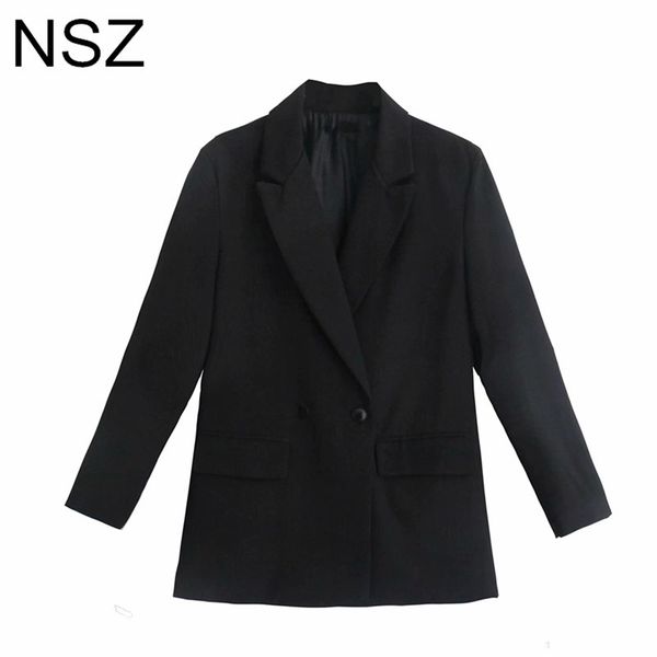 nsz women oversize black blazer large size work business office ladies suit jacket formal coat outerwear autumn 211122, White;black
nsz women oversize black blazer large size work business office ladies suit jacket formal coat outerwear autumn 211122, White;black