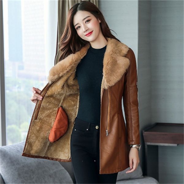 2021 fashion plutonium artificial skin collar thin long thick female wild winter coat trend u6cv, Black
2021 fashion plutonium artificial skin collar thin long thick female wild winter coat trend u6cv, Black