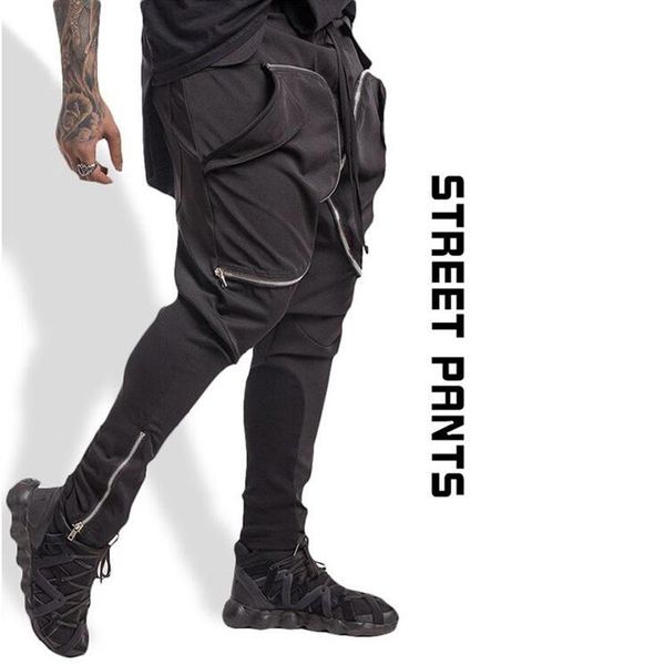 men's pants spring autumn european and american men fashion trend hip hop multi-pocket zipper design high street casual, Black
men's pants spring autumn european and american men fashion trend hip hop multi-pocket zipper design high street casual, Black