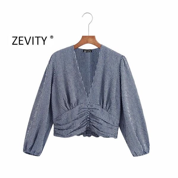 women's blouses & shirts zevity women v neck buttons hem pleated short smock blouse female three quarter sleeve cropped shirt chic casu, White
women's blouses & shirts zevity women v neck buttons hem pleated short smock blouse female three quarter sleeve cropped shirt chic casu, White