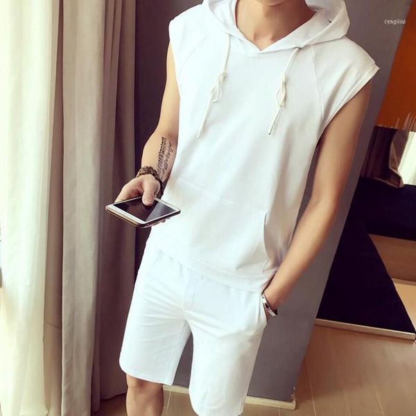 mans fashion clothes suit sleeveless solid pullover hooded packets casual t-shirt shorts for men comfortable half pants sets1, Gray
mans fashion clothes suit sleeveless solid pullover hooded packets casual t-shirt shorts for men comfortable half pants sets1, Gray