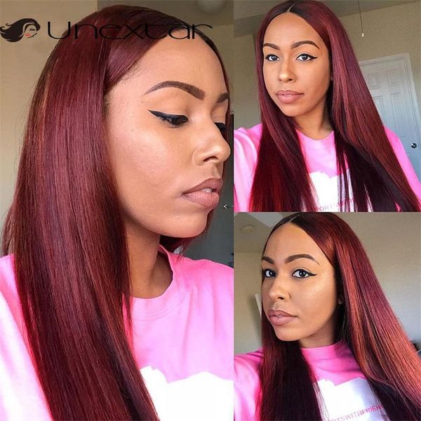 lace wigs unextar front human hair burgundy straight 180% density for women, Black;brown
lace wigs unextar front human hair burgundy straight 180% density for women, Black;brown