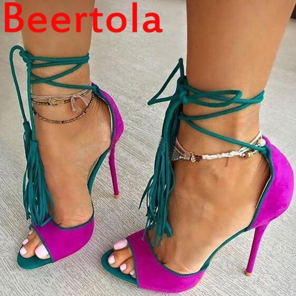 dress shoes est flock tassel fashion high heel runway sandals women peep toe ankle strap summer lace up party ladies big size, Black
dress shoes est flock tassel fashion high heel runway sandals women peep toe ankle strap summer lace up party ladies big size, Black